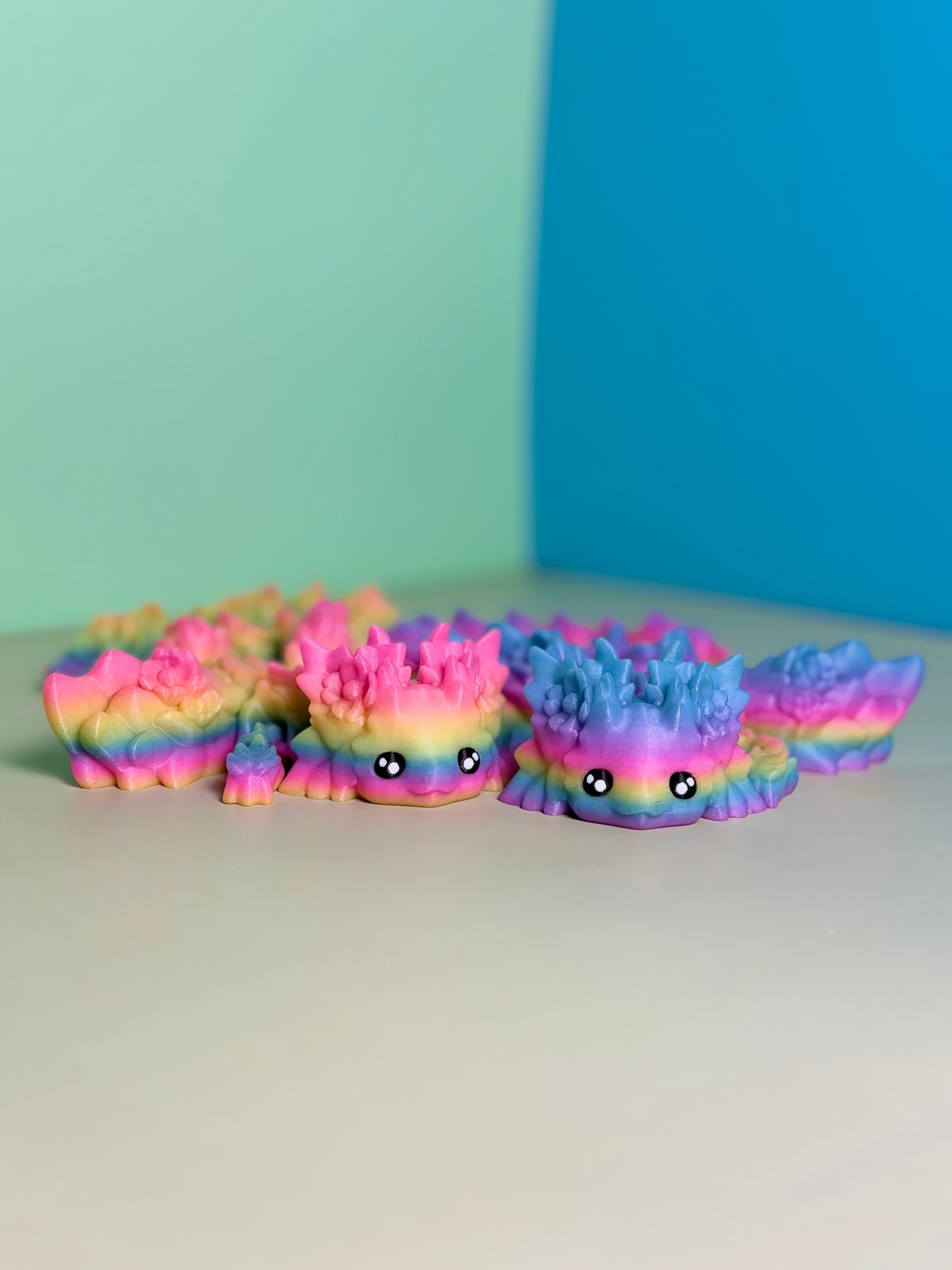 Kosha The Axolotl Dragon ✨Glow Rainbow✨